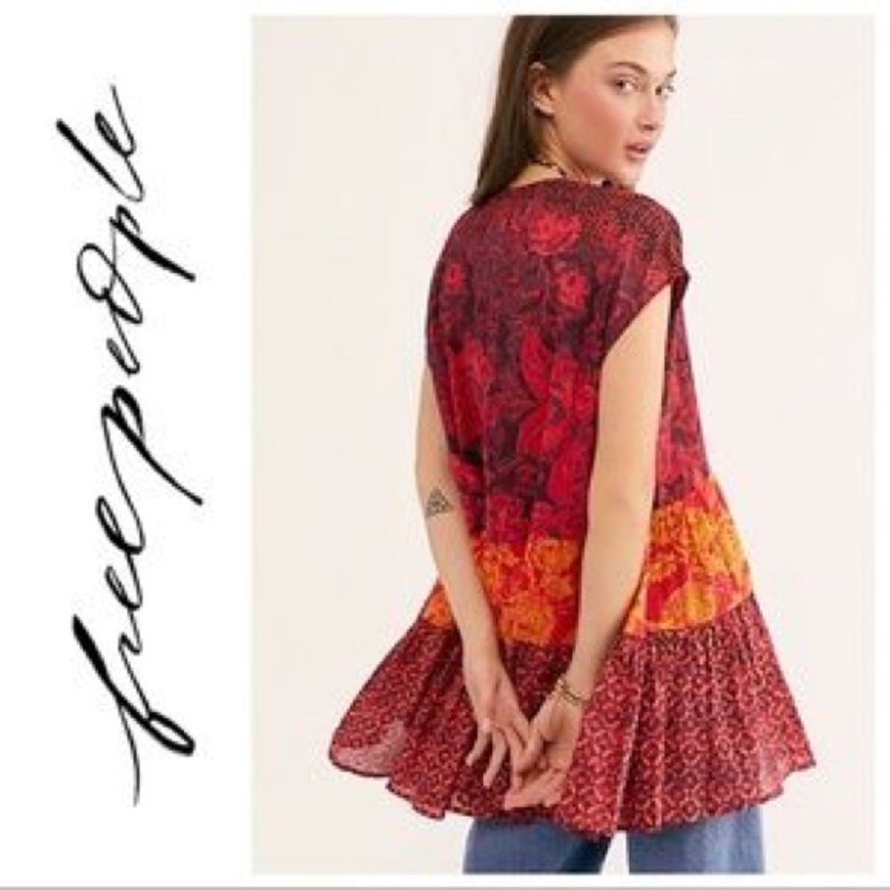 FREE PEOPLE Gotta Have You Mixed Print Tunic ❤️
